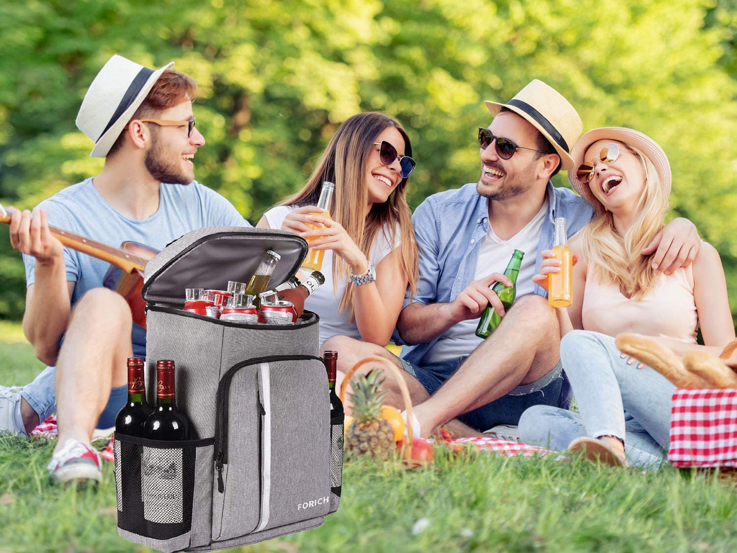 "Waterproof Insulated Backpack Cooler Bag - Perfect for Work, Picnics, and Hiking!"