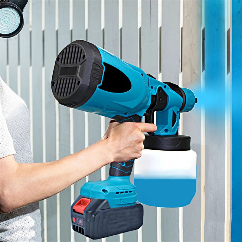800ML High Power Cordless Handheld Electric Paint Sprayer Home DIY Easy Spraying for Makita 18V Battery
