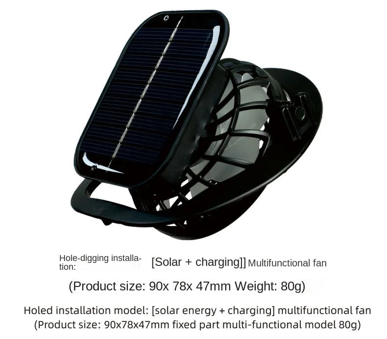 Sombrero Hat Men Solar Charging Fan Fisherman Multi-Purpose Detachable Outdoor Riding Brim Fishing Mountaineering Shade Cap Big