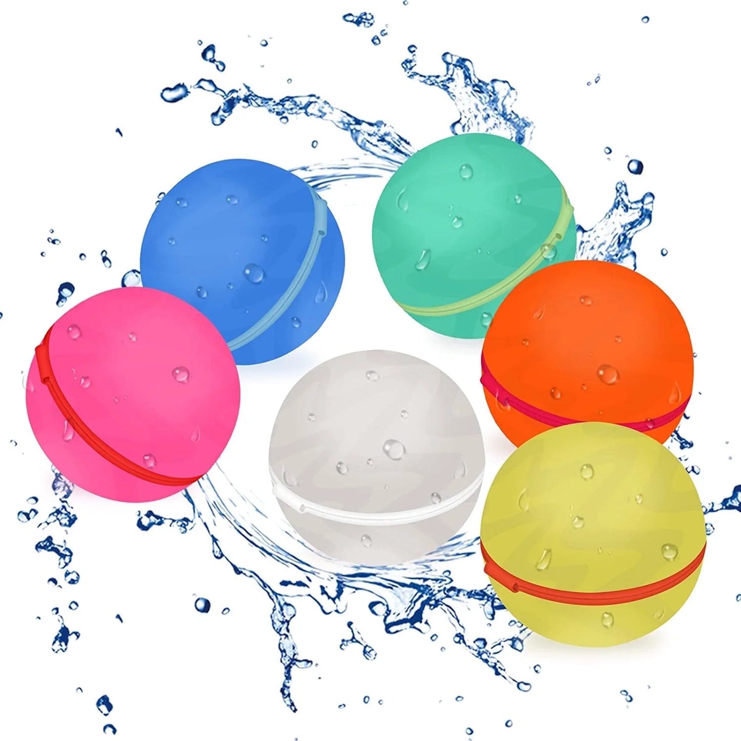 Reusable Water Balloons Fun Outdoor Water Toys for Kids 6 Pcs