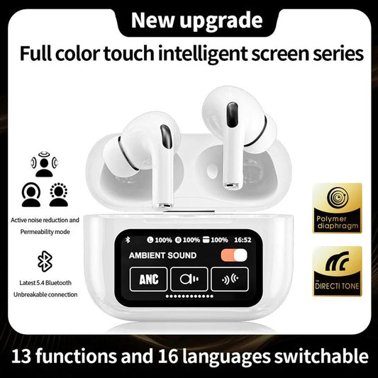 Touch Screen Control  Pro In-Ear Buds Headphones Wireless Bluetooth with Noise Cancellation