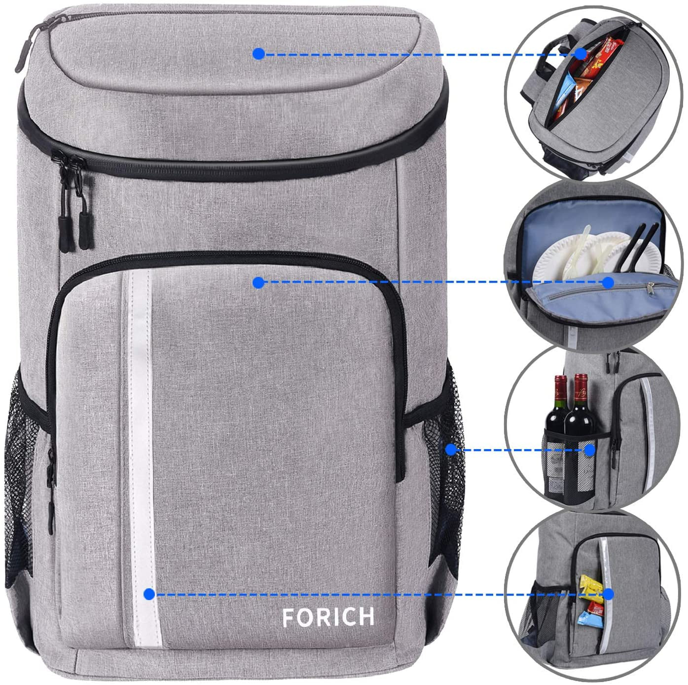 "Waterproof Insulated Backpack Cooler Bag - Perfect for Work, Picnics, and Hiking!"