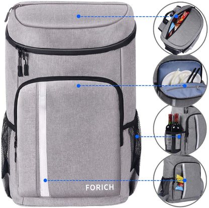 "Waterproof Insulated Backpack Cooler Bag - Perfect for Work, Picnics, and Hiking!"
