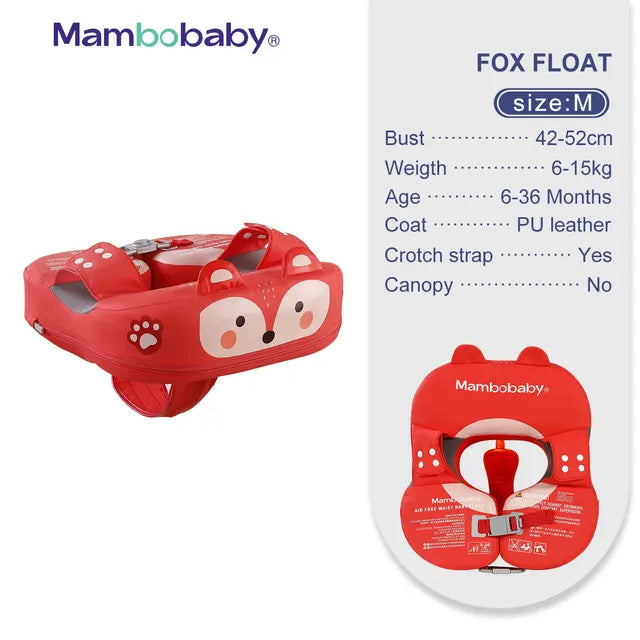 Baby Non-Inflatable Baby Floats with Canopy Underarm Swimming Floater Spa Buoy Trainer 