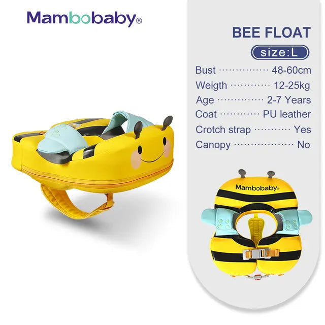 Baby Non-Inflatable Baby Floats with Canopy Underarm Swimming Floater Spa Buoy Trainer 