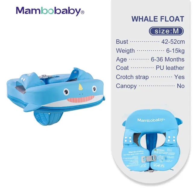 Baby Non-Inflatable Baby Floats with Canopy Underarm Swimming Floater Spa Buoy Trainer 