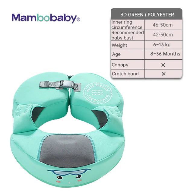 Baby Non-Inflatable Baby Floats with Canopy Underarm Swimming Floater Spa Buoy Trainer 