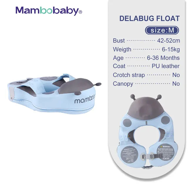 Baby Non-Inflatable Baby Floats with Canopy Underarm Swimming Floater Spa Buoy Trainer 