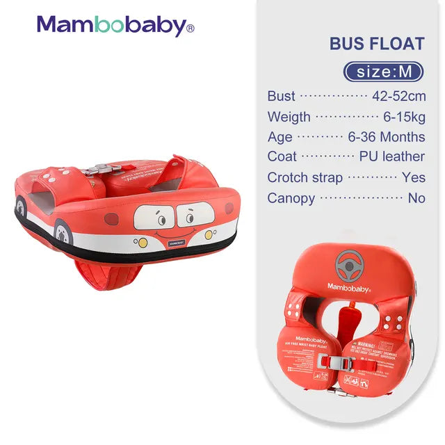 Baby Non-Inflatable Baby Floats with Canopy Underarm Swimming Floater Spa Buoy Trainer 