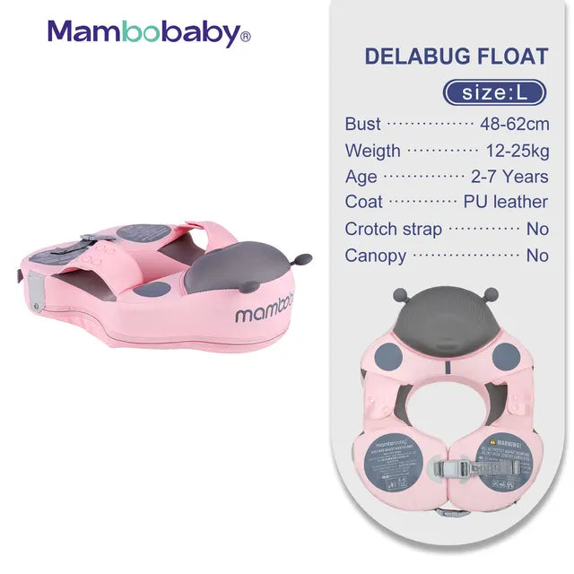 Baby Non-Inflatable Baby Floats with Canopy Underarm Swimming Floater Spa Buoy Trainer 