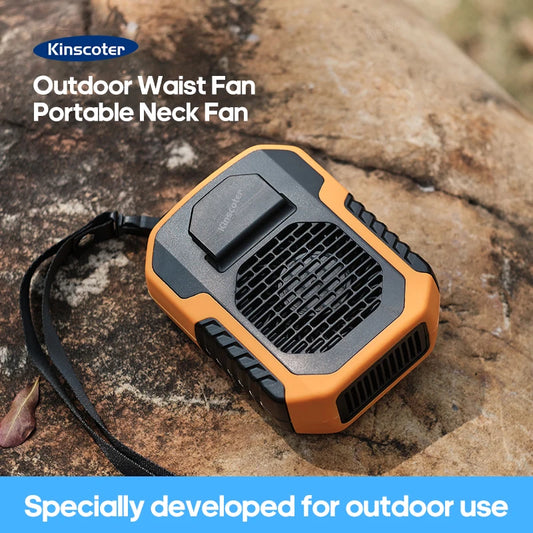 6000mAh Portable USB Rechargeable Neck/Waist Fan for Outdoor Activities (Camping, Hiking, Climbing, Running, Sports)