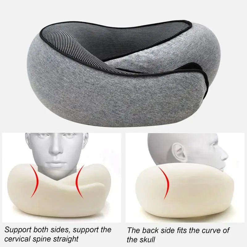 "Memory Foam Travel Neck Pillow - Ultimate Comfort for Family Trips!"