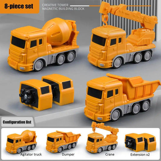 Robot Action Figure Magnetic Construction vehicles